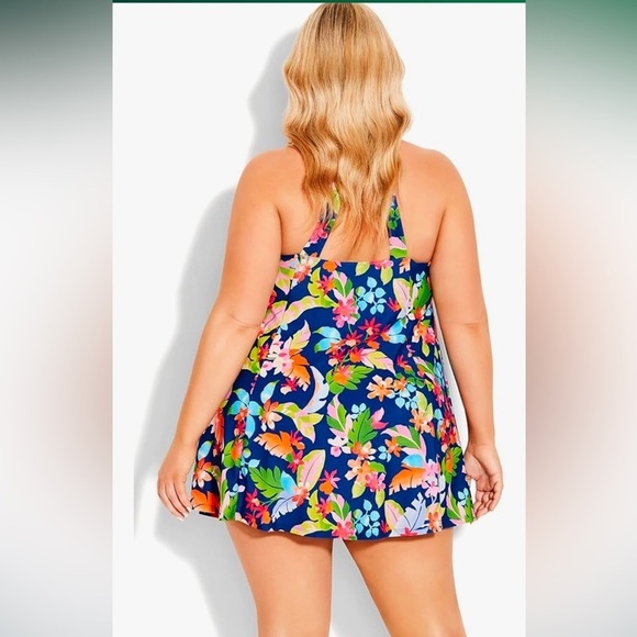 NWT Avenue Women's Swim-Dress with a Halter Back - Picture 5 of 9